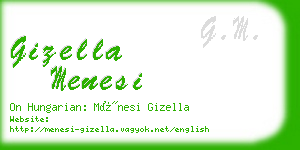 gizella menesi business card